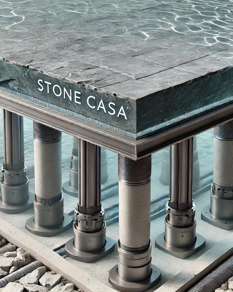 Piso Elevado Ardósia Áreas Submersas | Blog Stone Casa piso-elevado-de-ardosia-de-matacão